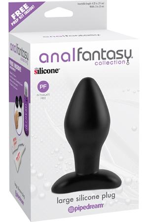 Анальная пробка LARGE SILICONE PLUG большая черная