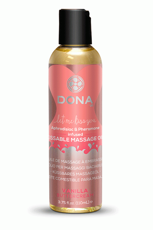 Вкусовое массажное масло DONA Kissable Massage Oil Vanilla Buttercream 125 мл