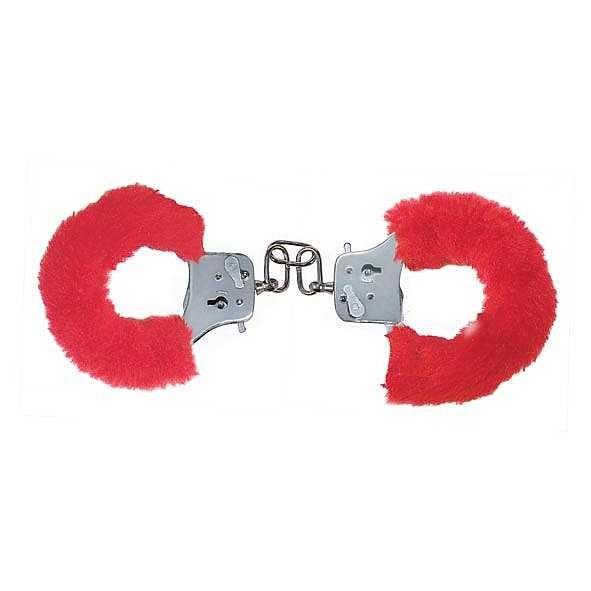 Наручники с мехом FURRY FUN CUFFS RED PLUSH