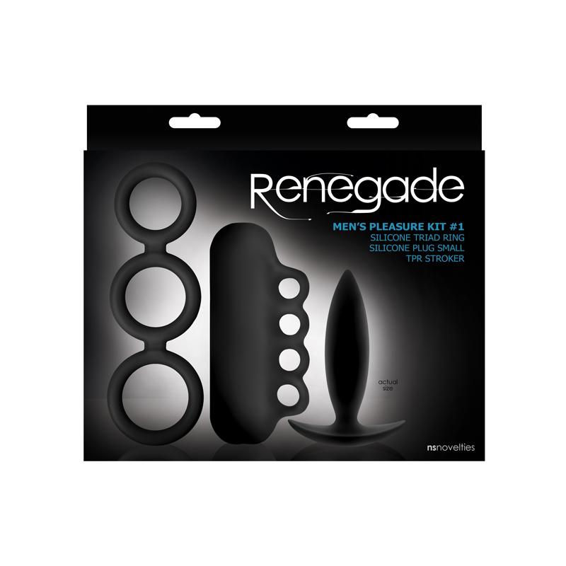 NSN-1105-13 / Renegade - Men's Pleasure Kit #1 - Black Набор из 3х предметов для мужчин