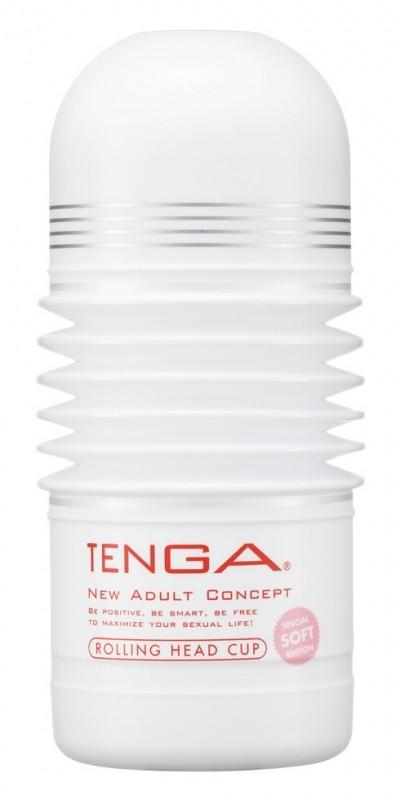 Мастурбатор для нежной стимуляции Tenga Soft Rolling Head Cup, БЕЛЫЙ - ОРИГИНАЛ