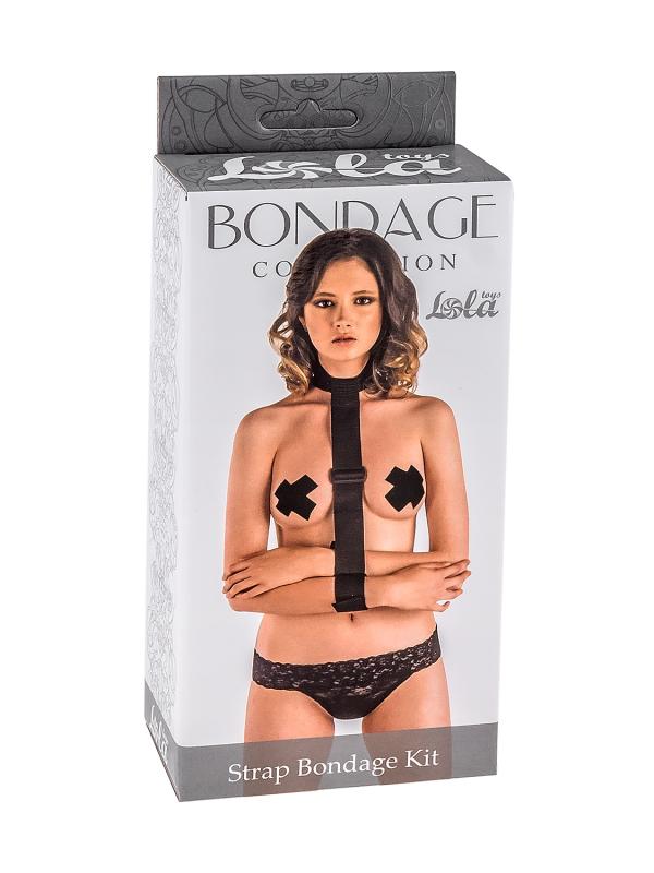 Ошейник с длинной лентой и наручниками Strap Bondage Kit One Size 1060-01lola