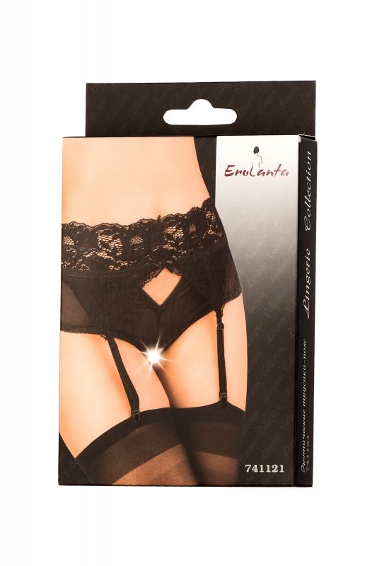 Эротические трусики-пояс Erolanta Lingerie Collection с высокой посадкой, черные (42-44)