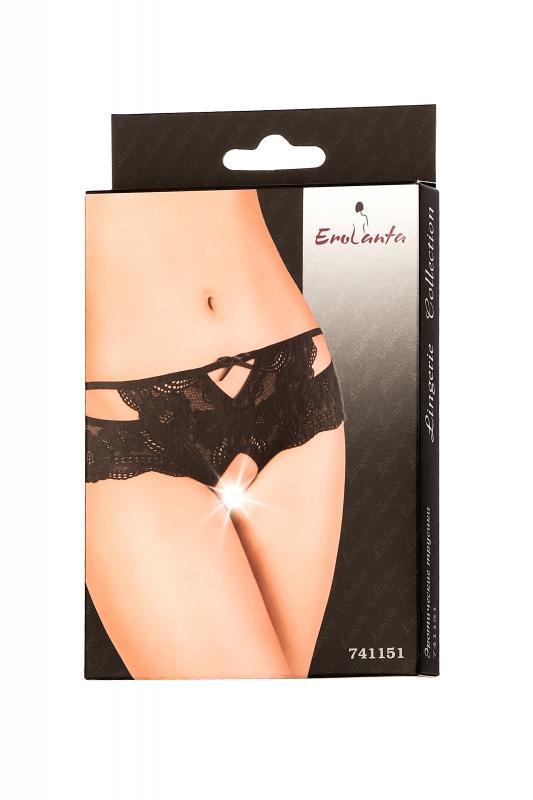 Эротические трусики Erolanta Lingerie Collection кружевные черные (42-44)