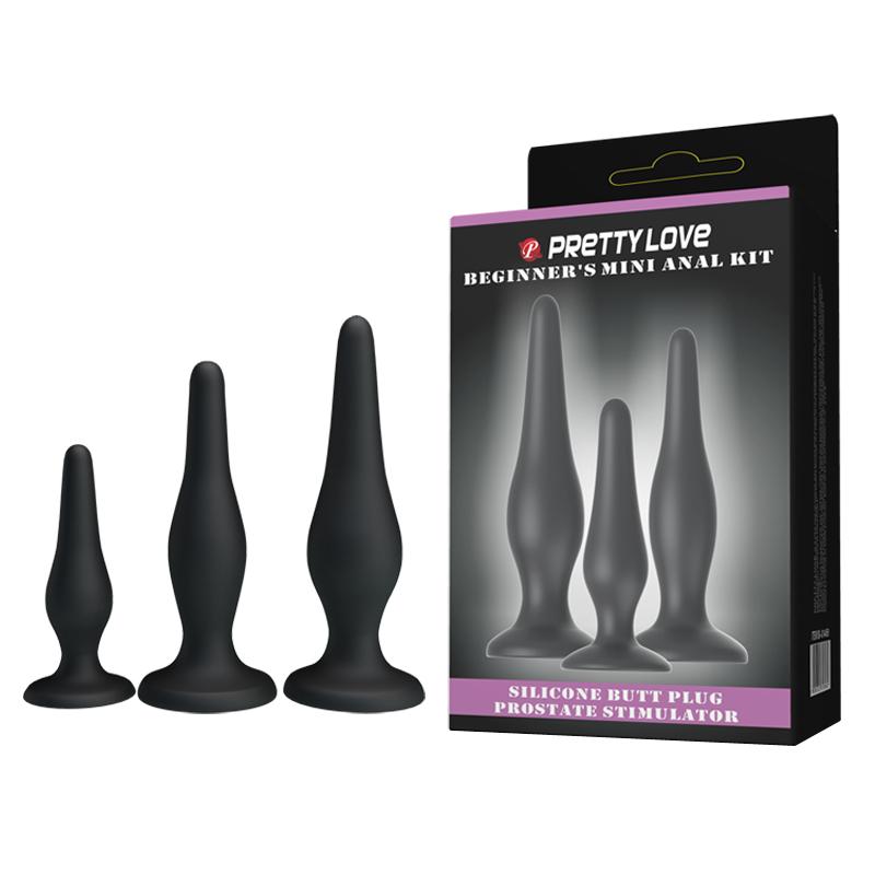 BI-014456H / PrettyLove Mini Anal Kit Набор силиконовых анальных пробок для начинающих