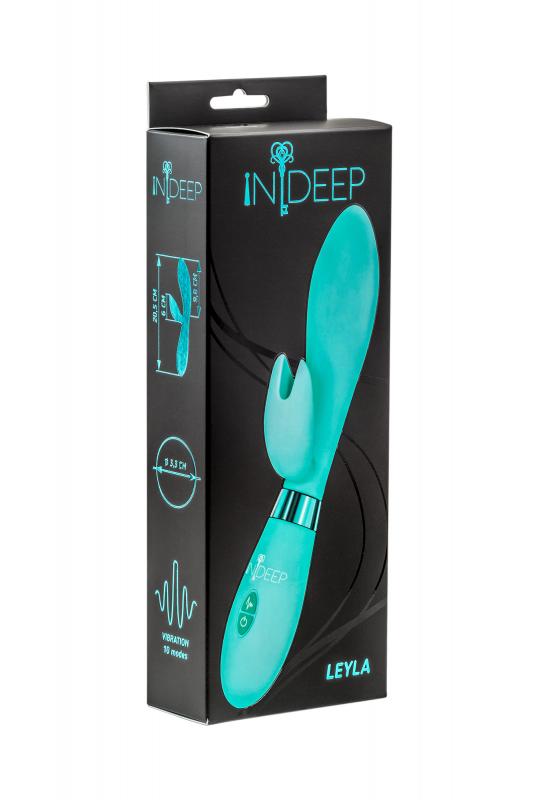 Вибратор Indeep Leyla Turquoise 7701-04indeep