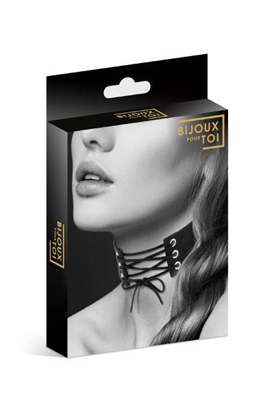 6060020010 / Чокер с шнуровкой CHOKER LACET NOIR