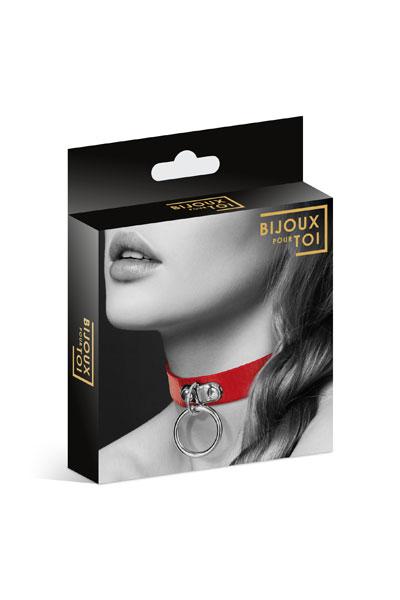 6060010030 / Чокер с кольцом COLLIER FETISH ROUGE