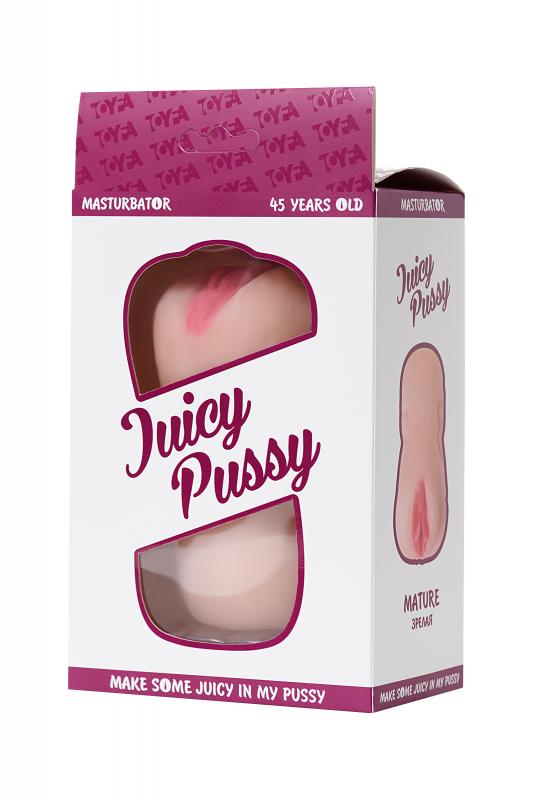 Мастурбатор реалистичный TOYFA Juicy Pussy, Mature, возрастная серия 45 летняя, вагина, TPE, телесный, 14,5 см