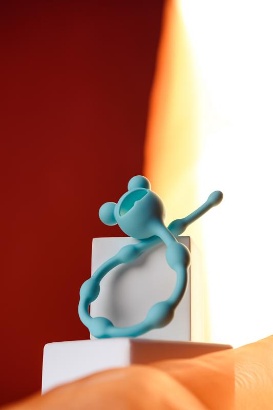 Анальная цепочка ToDo by Toyfa Froggy, силикон, мятная, 27,4 см, ? 1,4 см