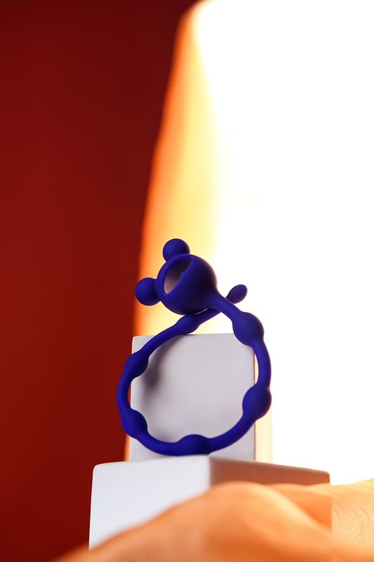 Анальная цепочка ToDo by Toyfa Froggy, силикон, синяя, 27,4 см, ? 1,4 см