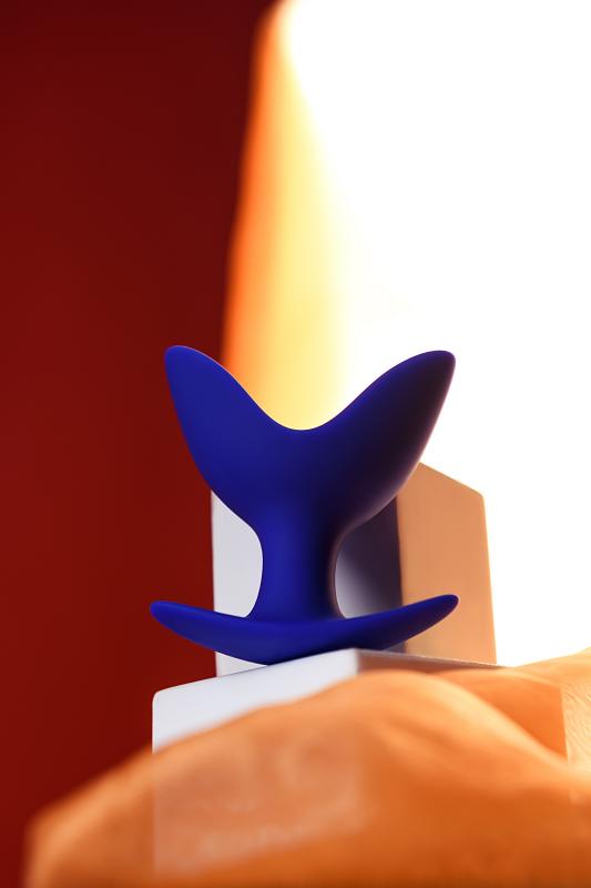 Расширяющая анальная втулка ToDo by Toyfa Bloom, силикон, синяя, 9 см, ? 6,5 см