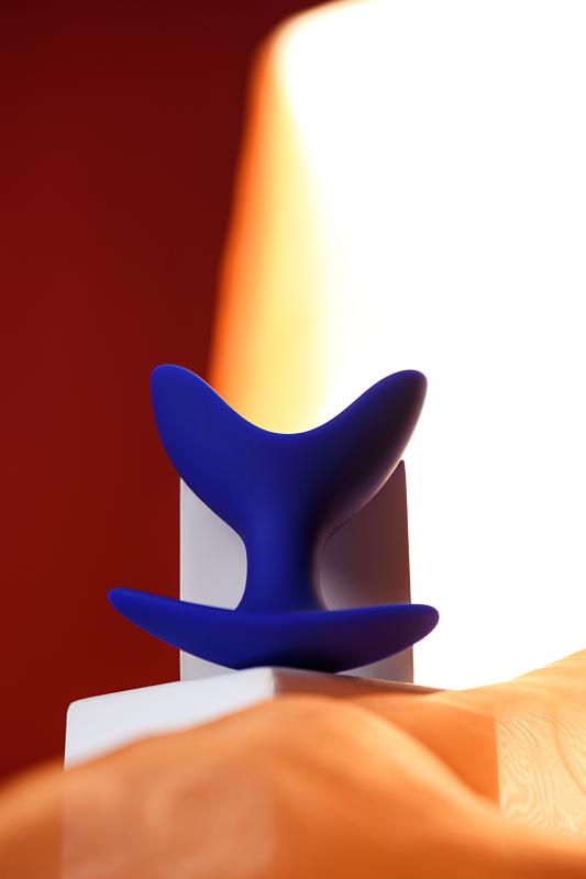 Расширяющая анальная втулка ToDo by Toyfa Bloom, силикон, синяя, 9,5 см, ? 7 см