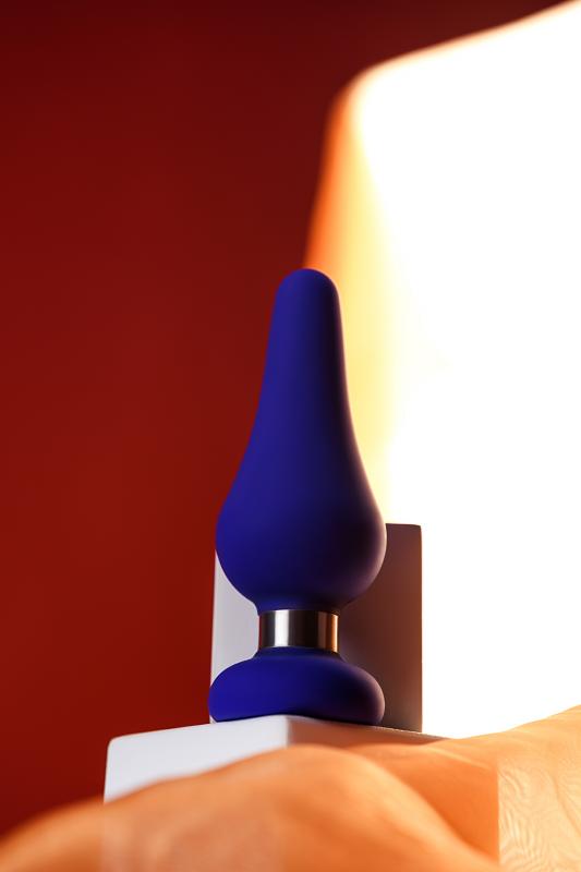Анальная втулка ToDo by Toyfa Сlassic, силикон, синяя, 13 см, ? 4,6 см